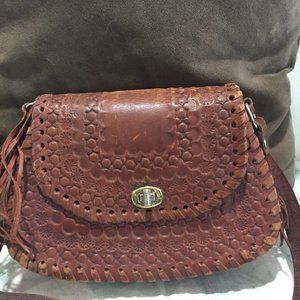VINTAGE LEATHER SADDLE HANDBAGS